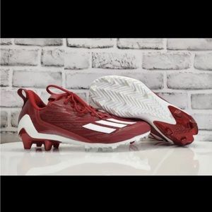 Adidas Adizero  Football Cleats Red Maroon White GW5058 Men's size 11.5 NWT